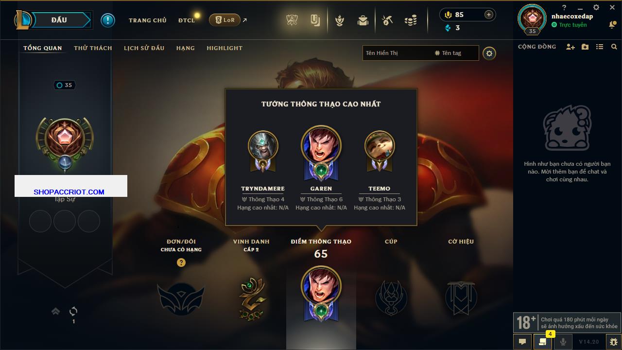 Acc Liên Minh Huyền Thoại/Đấu Trường Chân lý mã số 5275