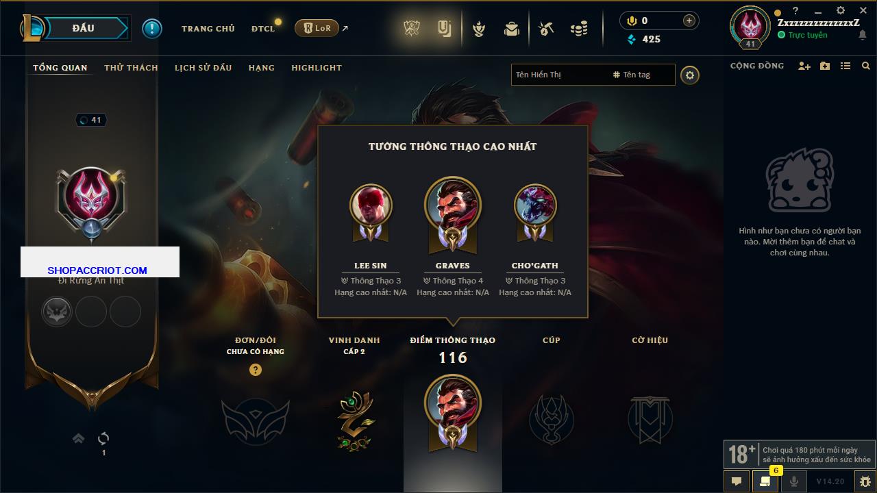 Acc Liên Minh Huyền Thoại/Đấu Trường Chân lý mã số 5635