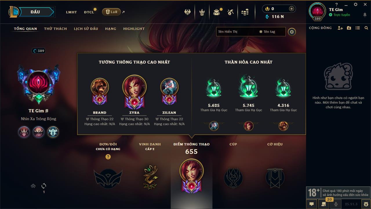 Acc Liên Minh Huyền Thoại/Đấu Trường Chân lý mã số 6411