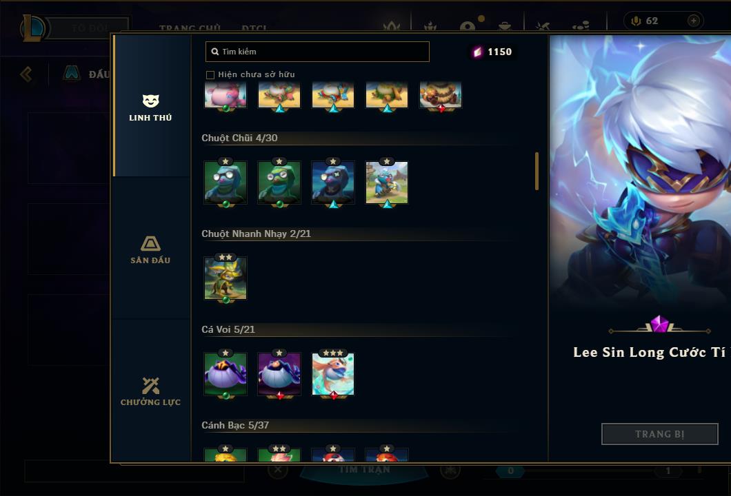 Acc Liên Minh Huyền Thoại/Đấu Trường Chân lý mã số 6413