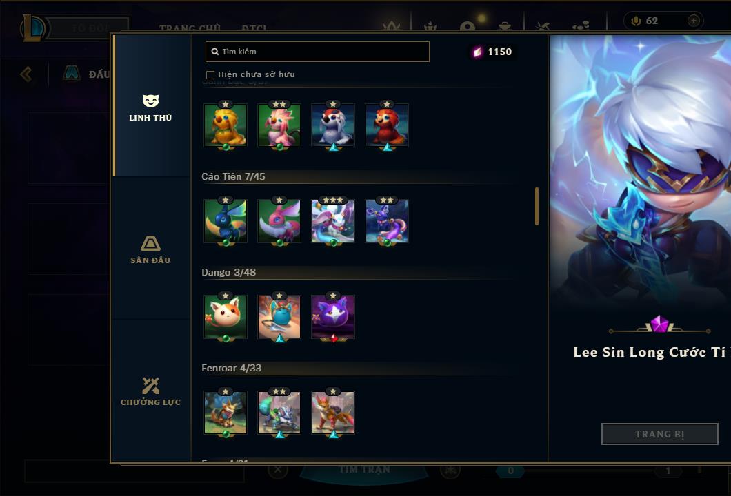 Acc Liên Minh Huyền Thoại/Đấu Trường Chân lý mã số 6413