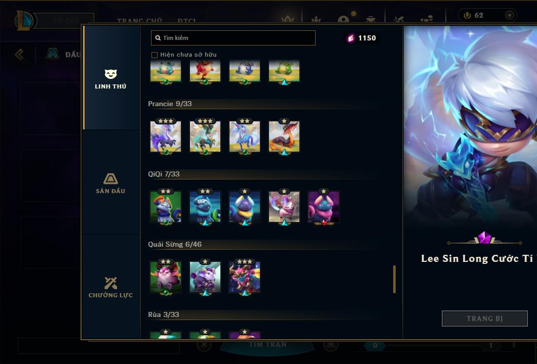 Acc Liên Minh Huyền Thoại/Đấu Trường Chân lý mã số 6413