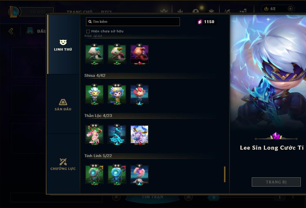 Acc Liên Minh Huyền Thoại/Đấu Trường Chân lý mã số 6413