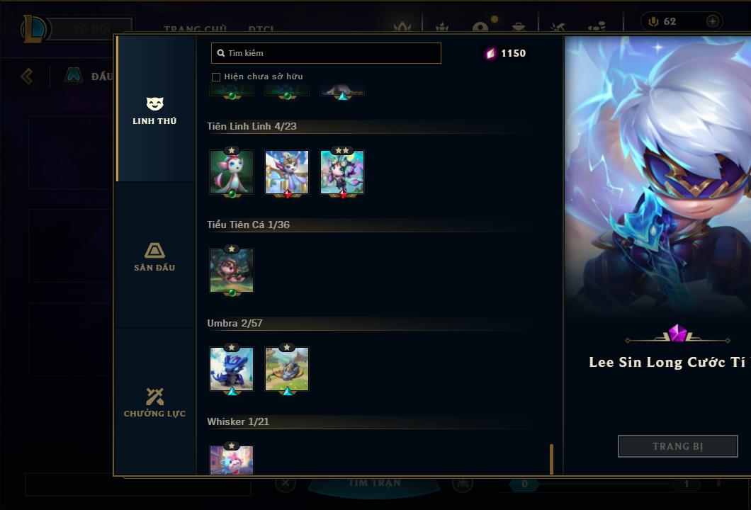 Acc Liên Minh Huyền Thoại/Đấu Trường Chân lý mã số 6413