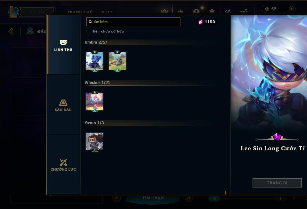 Acc Liên Minh Huyền Thoại/Đấu Trường Chân lý mã số 6413