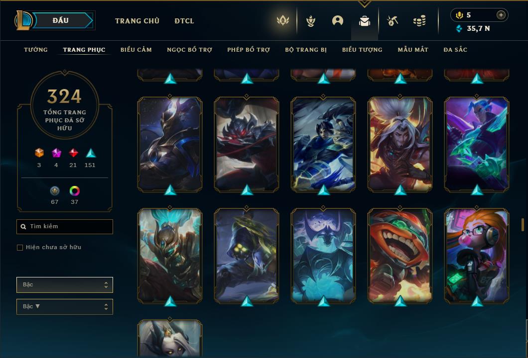 Acc Liên Minh Huyền Thoại/Đấu Trường Chân lý mã số 6415