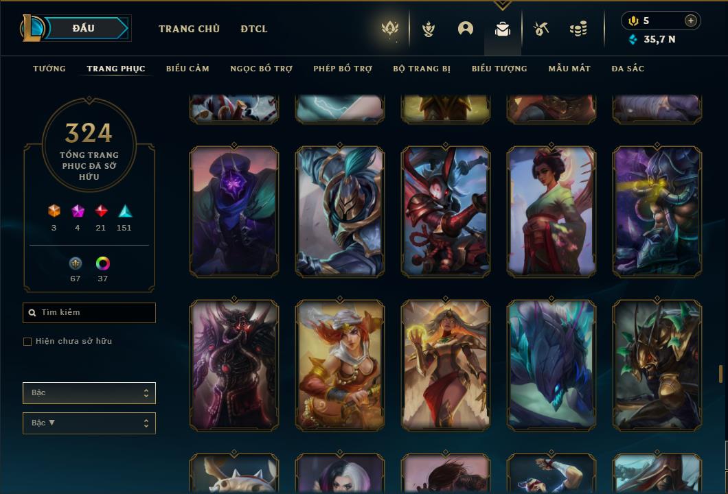 Acc Liên Minh Huyền Thoại/Đấu Trường Chân lý mã số 6415