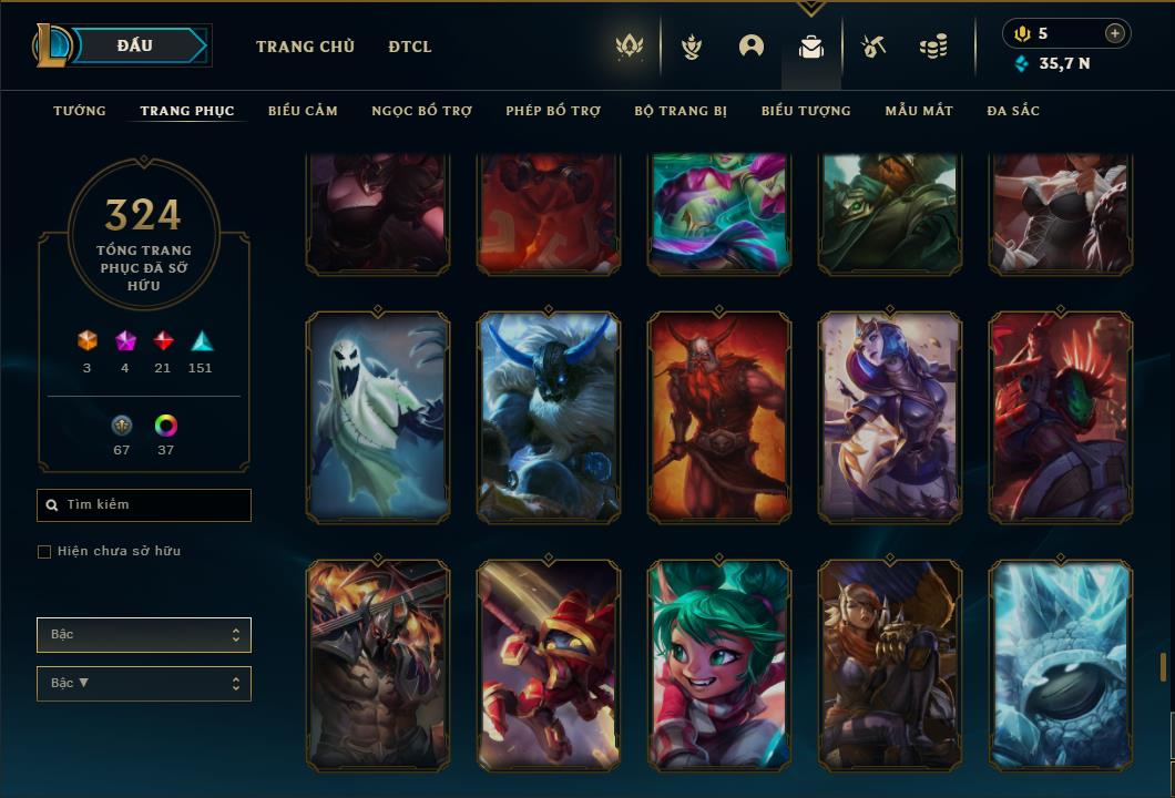 Acc Liên Minh Huyền Thoại/Đấu Trường Chân lý mã số 6415