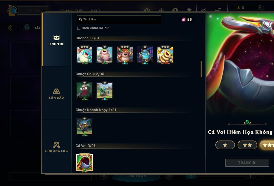 Acc Liên Minh Huyền Thoại/Đấu Trường Chân lý mã số 6415