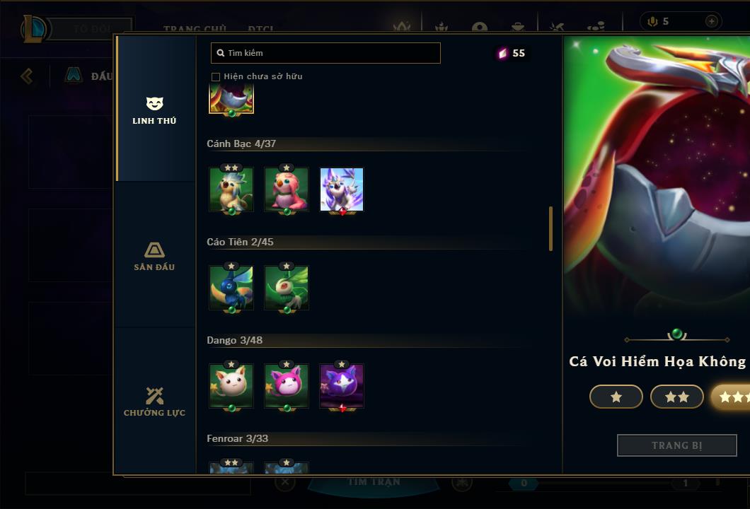 Acc Liên Minh Huyền Thoại/Đấu Trường Chân lý mã số 6415