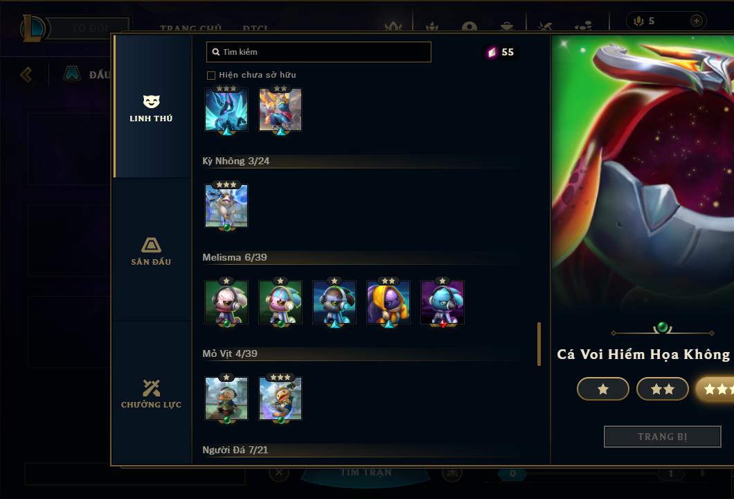 Acc Liên Minh Huyền Thoại/Đấu Trường Chân lý mã số 6415