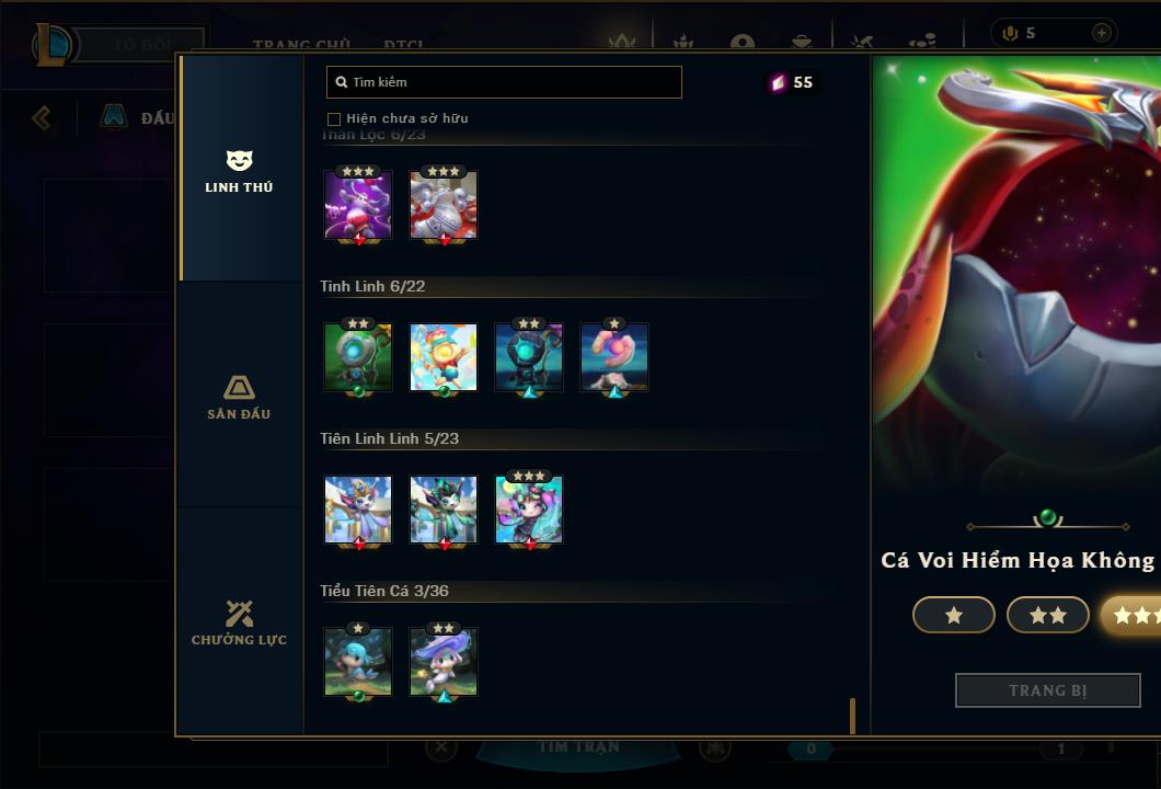 Acc Liên Minh Huyền Thoại/Đấu Trường Chân lý mã số 6415