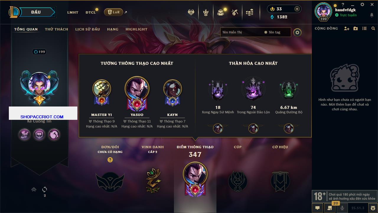 Acc Liên Minh Huyền Thoại/Đấu Trường Chân lý mã số 6419