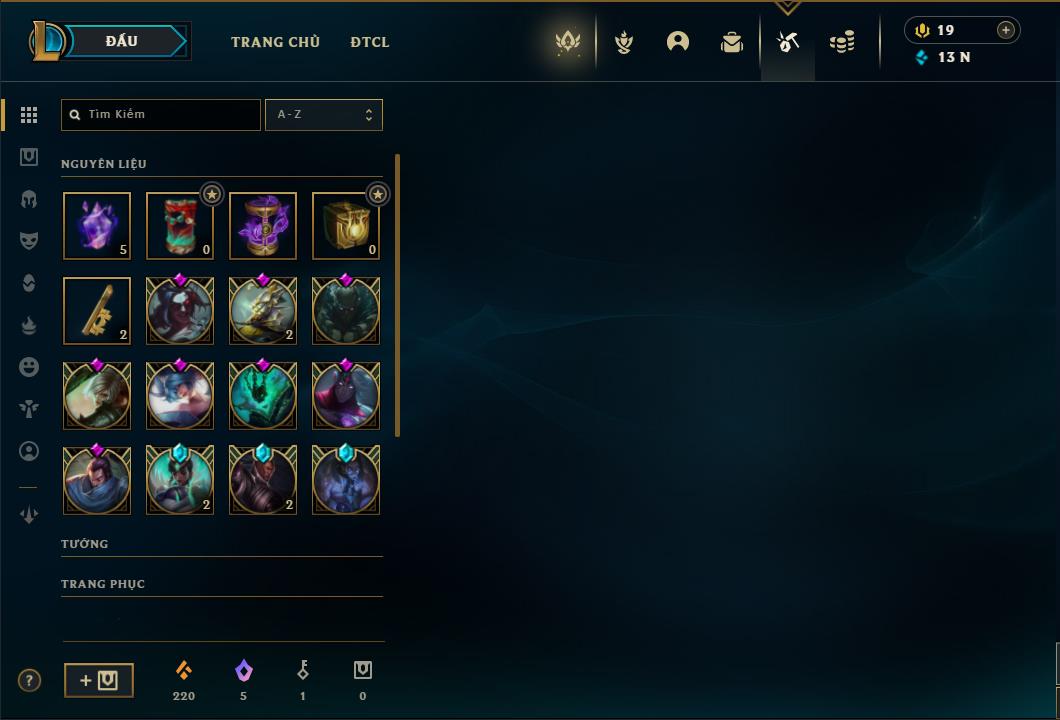 Acc Liên Minh Huyền Thoại/Đấu Trường Chân lý mã số 6420