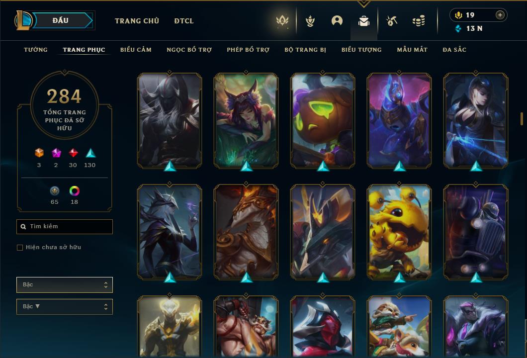 Acc Liên Minh Huyền Thoại/Đấu Trường Chân lý mã số 6420