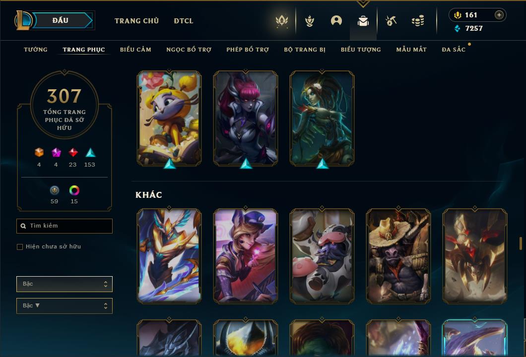 Acc Liên Minh Huyền Thoại/Đấu Trường Chân lý mã số 6422