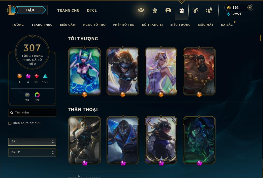 Acc Liên Minh Huyền Thoại/Đấu Trường Chân lý mã số 6422