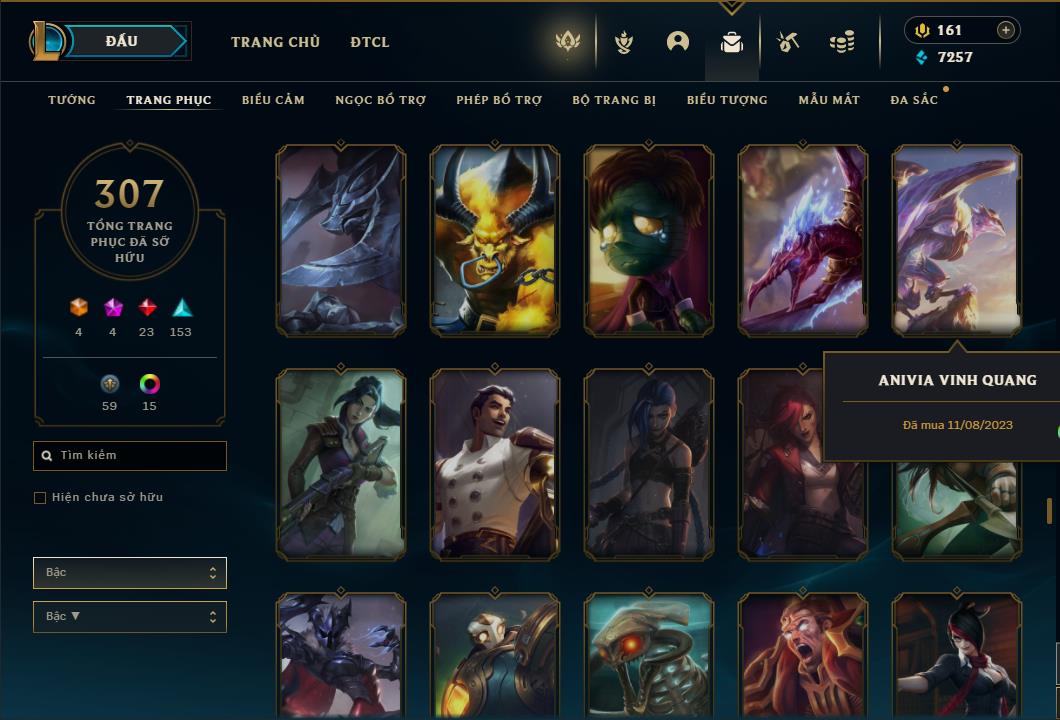 Acc Liên Minh Huyền Thoại/Đấu Trường Chân lý mã số 6422