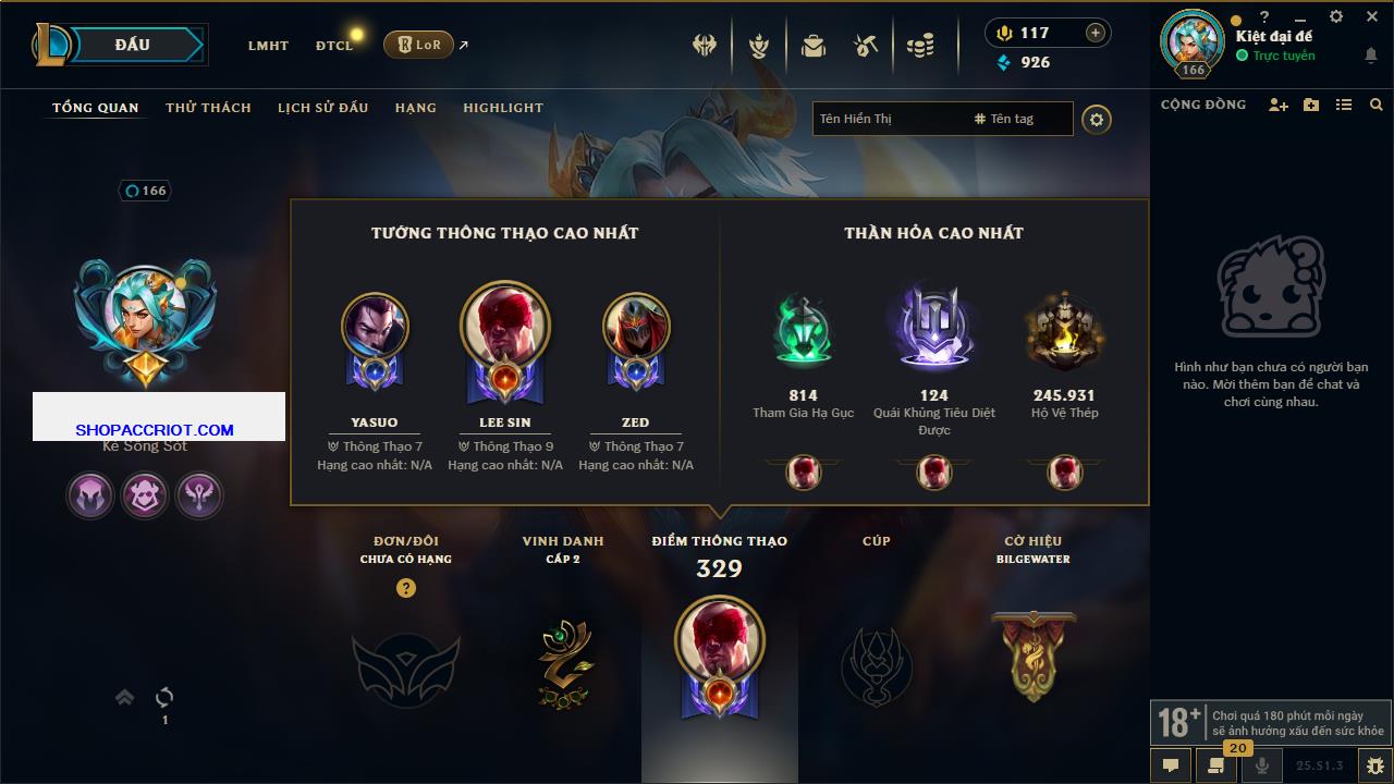 Acc Liên Minh Huyền Thoại/Đấu Trường Chân lý mã số 6423