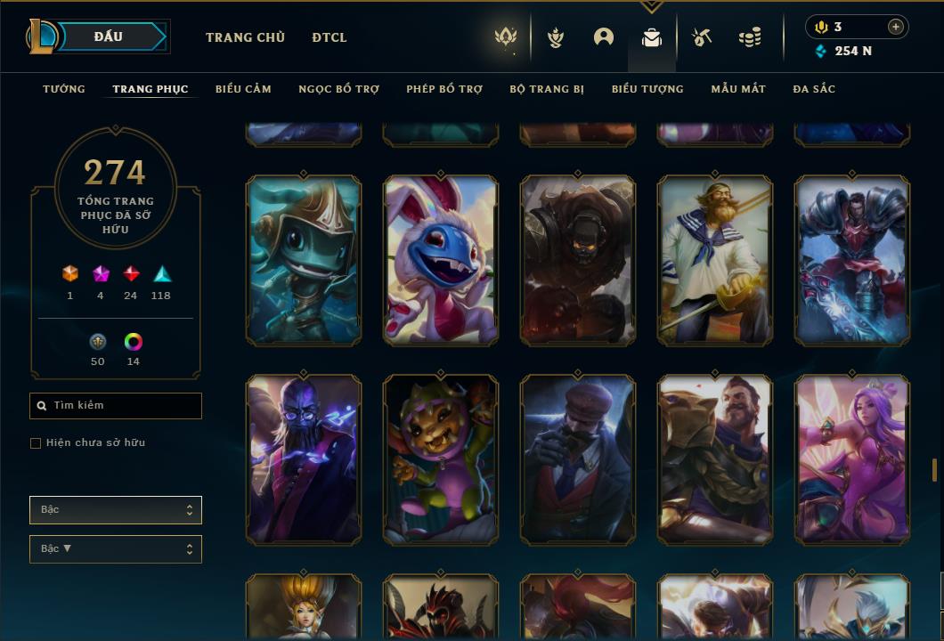 Acc Liên Minh Huyền Thoại/Đấu Trường Chân lý mã số 6424