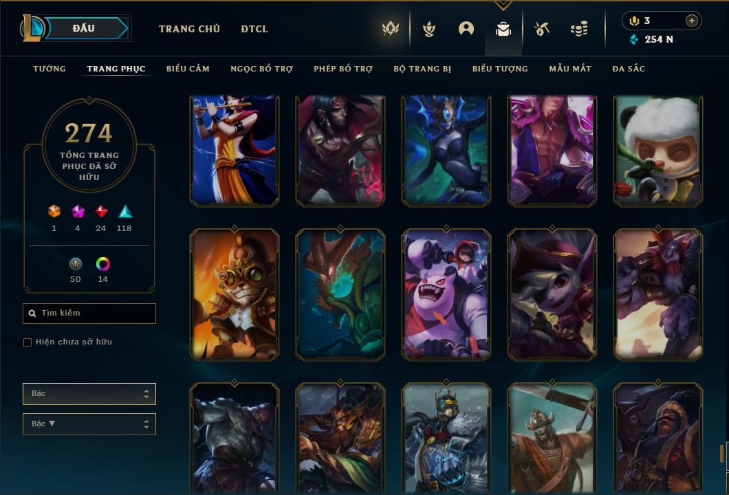 Acc Liên Minh Huyền Thoại/Đấu Trường Chân lý mã số 6424