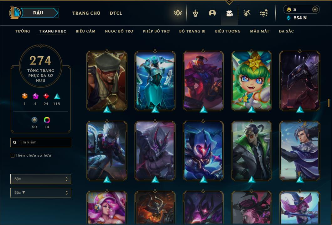 Acc Liên Minh Huyền Thoại/Đấu Trường Chân lý mã số 6424