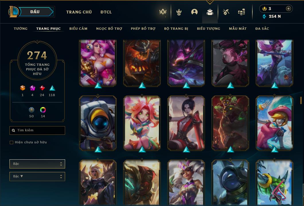 Acc Liên Minh Huyền Thoại/Đấu Trường Chân lý mã số 6424