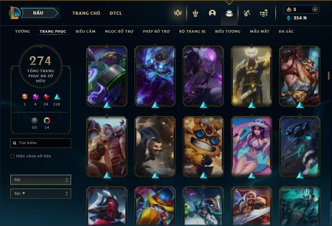 Acc Liên Minh Huyền Thoại/Đấu Trường Chân lý mã số 6424