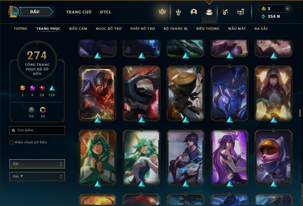 Acc Liên Minh Huyền Thoại/Đấu Trường Chân lý mã số 6424