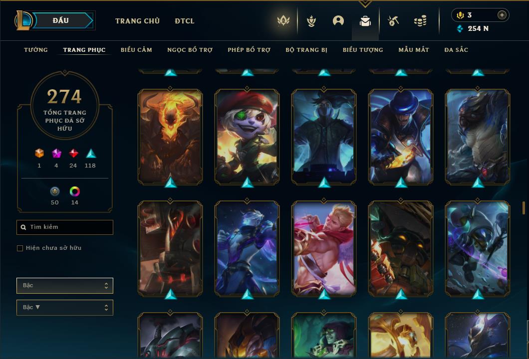 Acc Liên Minh Huyền Thoại/Đấu Trường Chân lý mã số 6424