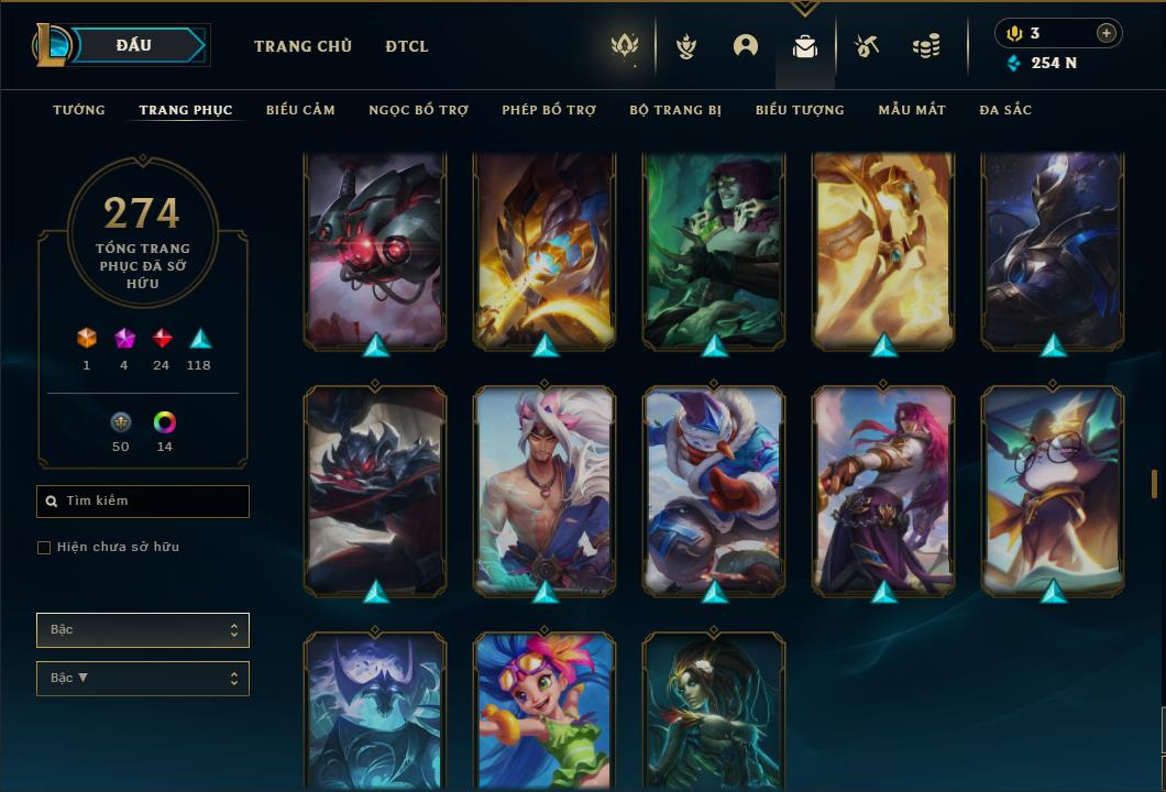 Acc Liên Minh Huyền Thoại/Đấu Trường Chân lý mã số 6424