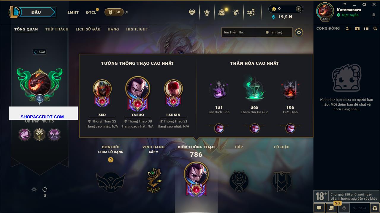 Acc Liên Minh Huyền Thoại/Đấu Trường Chân lý mã số 6426