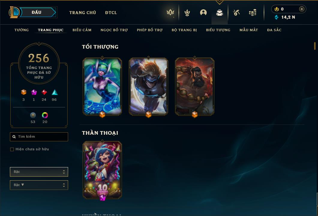 Acc Liên Minh Huyền Thoại/Đấu Trường Chân lý mã số 6431