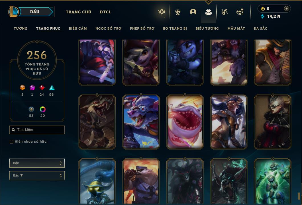 Acc Liên Minh Huyền Thoại/Đấu Trường Chân lý mã số 6431