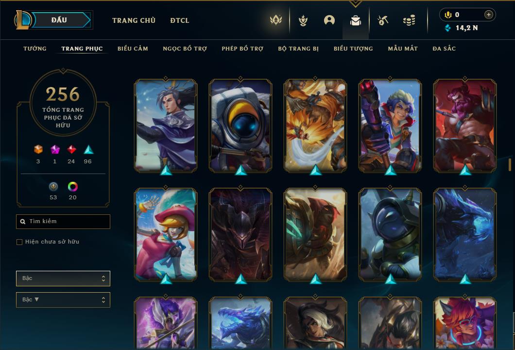 Acc Liên Minh Huyền Thoại/Đấu Trường Chân lý mã số 6431