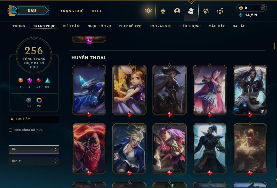 Acc Liên Minh Huyền Thoại/Đấu Trường Chân lý mã số 6431