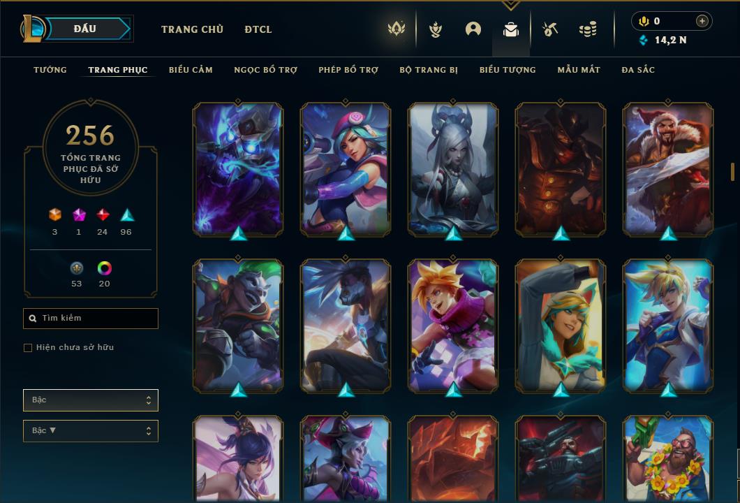 Acc Liên Minh Huyền Thoại/Đấu Trường Chân lý mã số 6431