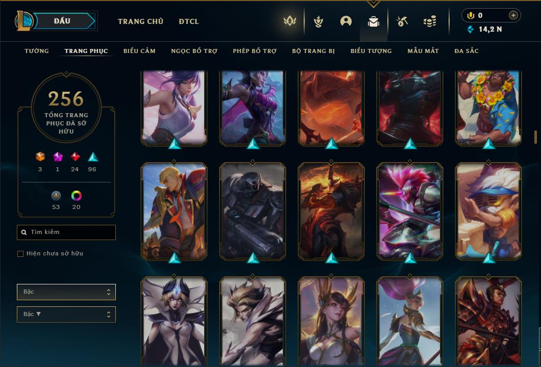 Acc Liên Minh Huyền Thoại/Đấu Trường Chân lý mã số 6431