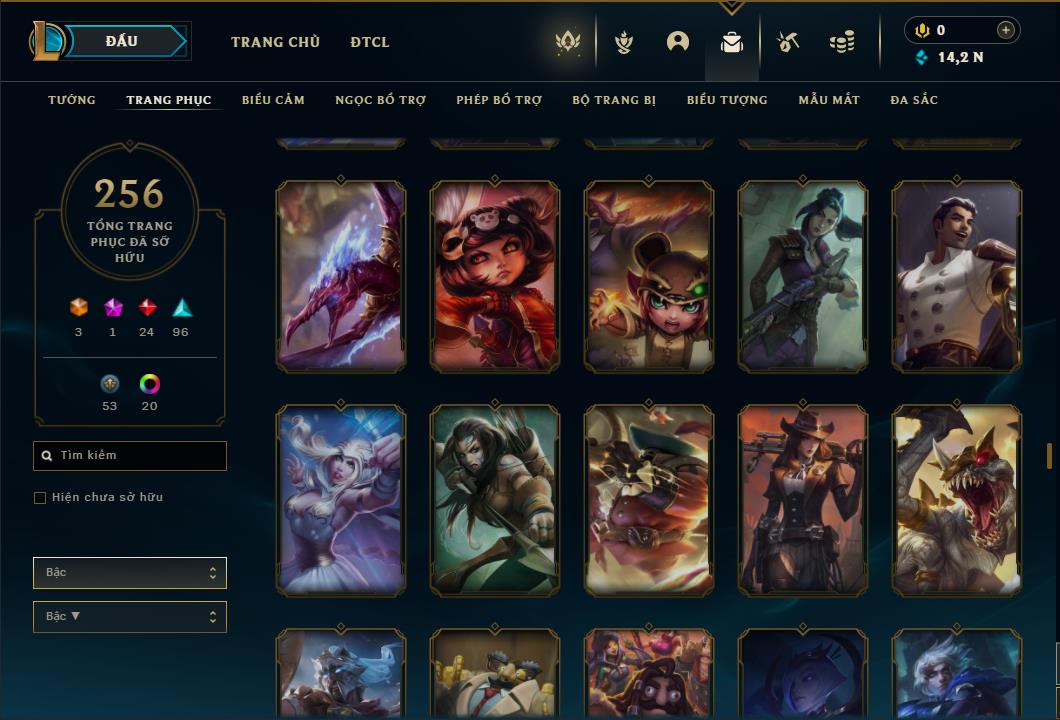 Acc Liên Minh Huyền Thoại/Đấu Trường Chân lý mã số 6431