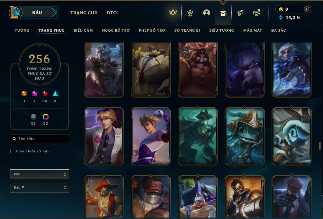 Acc Liên Minh Huyền Thoại/Đấu Trường Chân lý mã số 6431