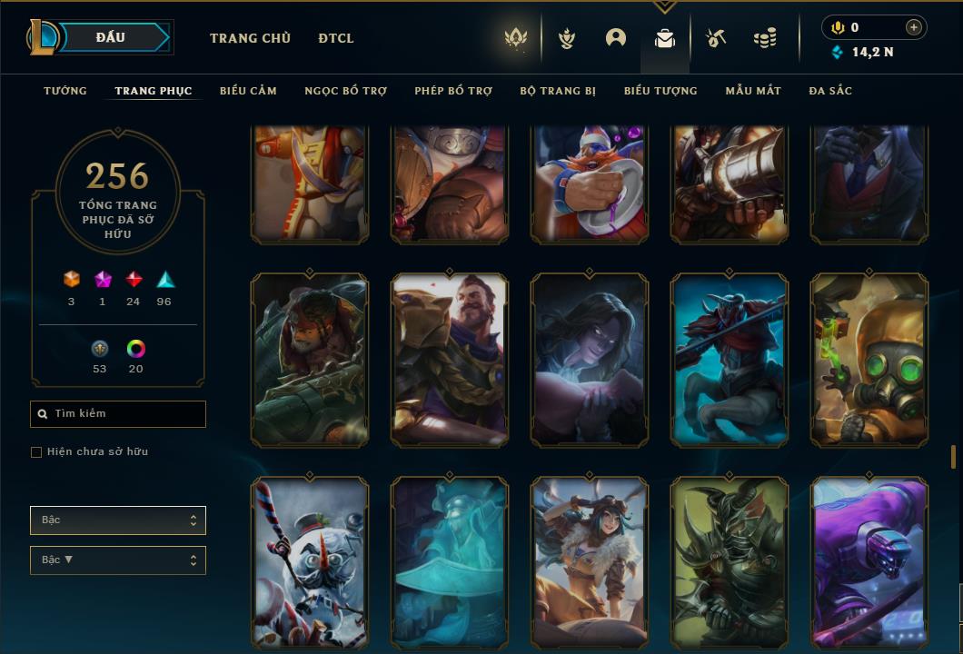 Acc Liên Minh Huyền Thoại/Đấu Trường Chân lý mã số 6431