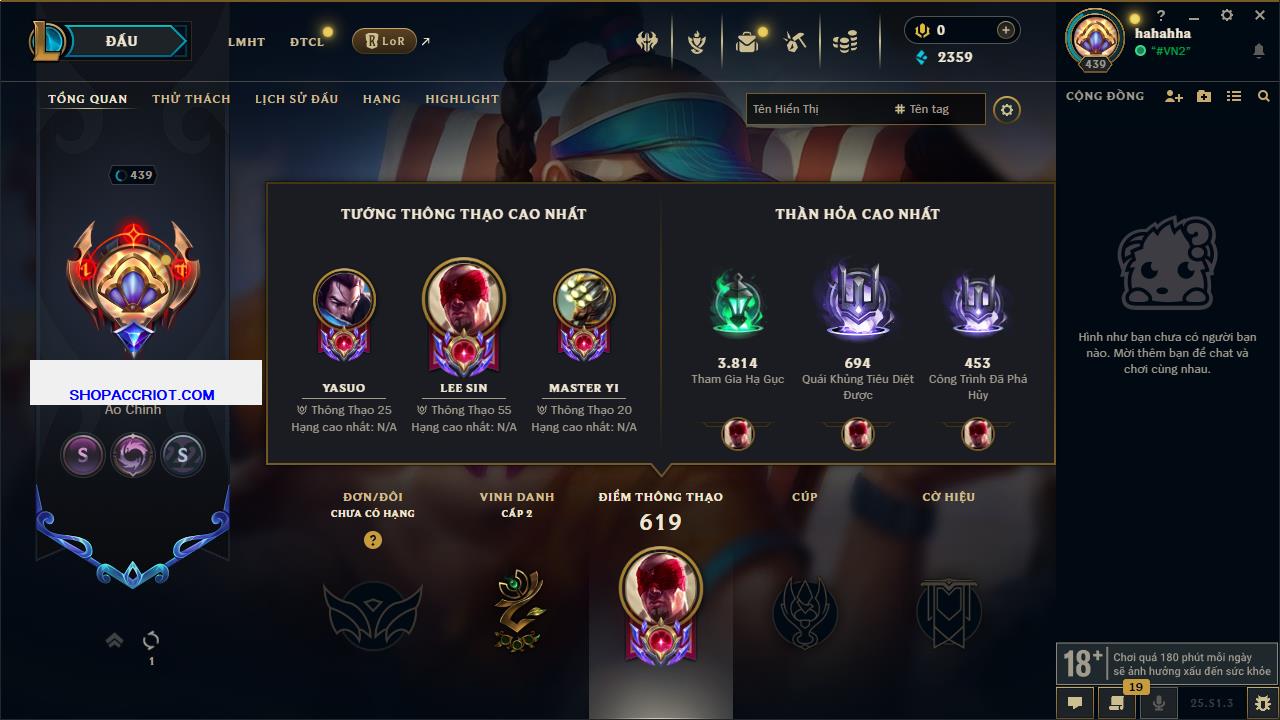 Acc Liên Minh Huyền Thoại/Đấu Trường Chân lý mã số 6440