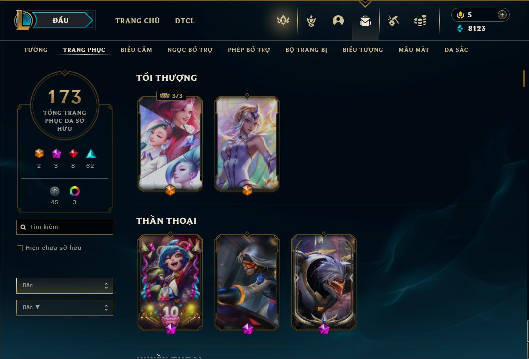 Acc Liên Minh Huyền Thoại/Đấu Trường Chân lý mã số 6458