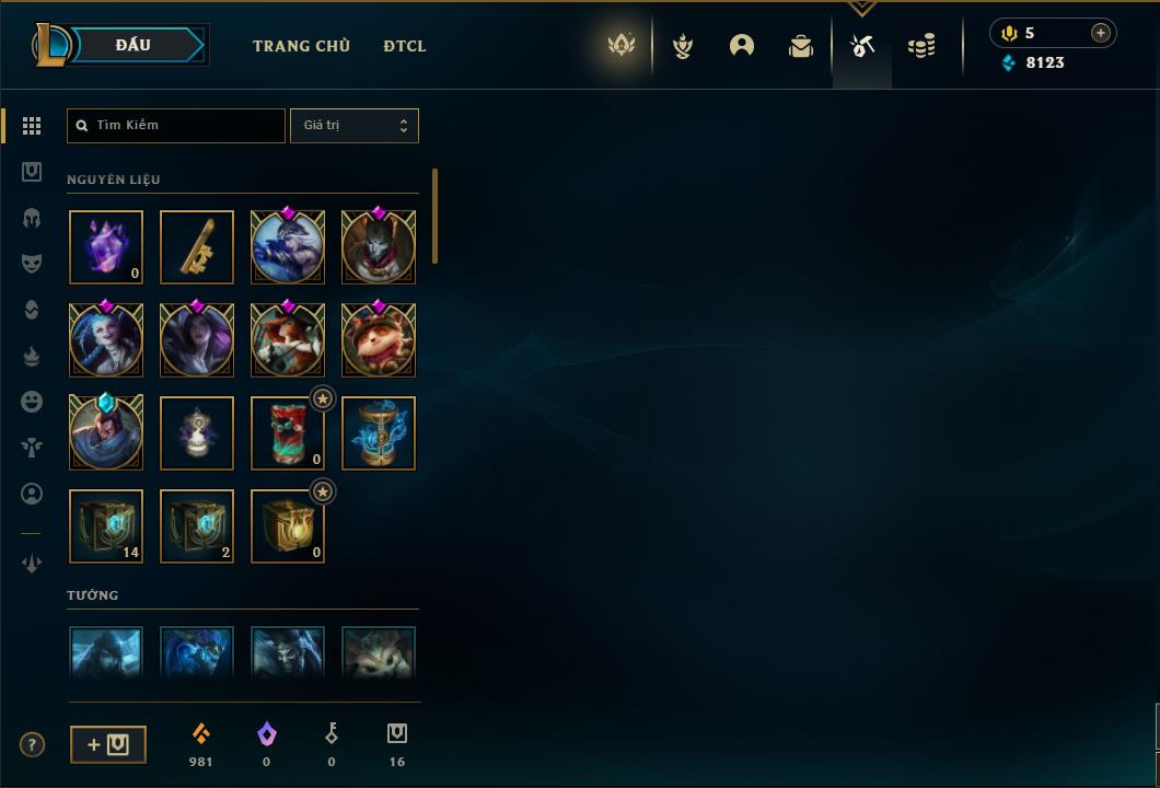 Acc Liên Minh Huyền Thoại/Đấu Trường Chân lý mã số 6458