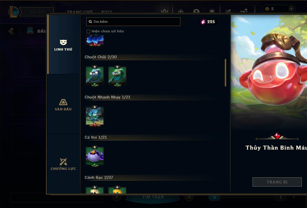 Acc Liên Minh Huyền Thoại/Đấu Trường Chân lý mã số 6458