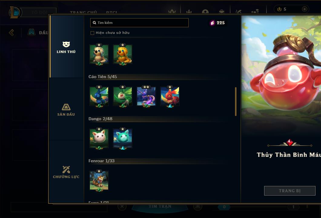 Acc Liên Minh Huyền Thoại/Đấu Trường Chân lý mã số 6458