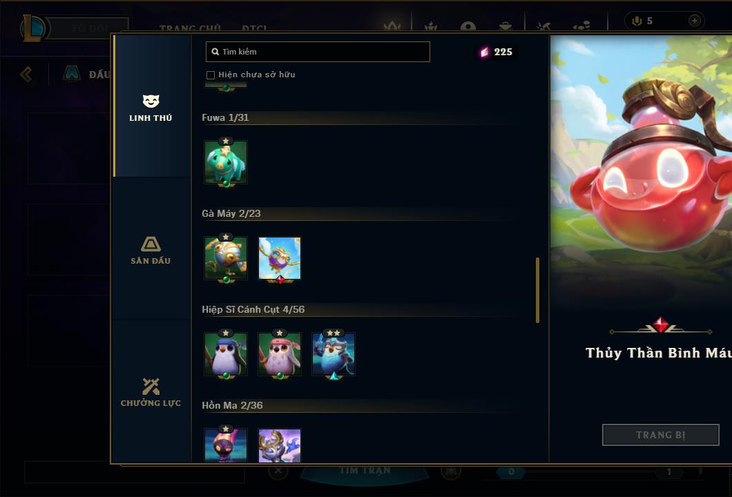 Acc Liên Minh Huyền Thoại/Đấu Trường Chân lý mã số 6458