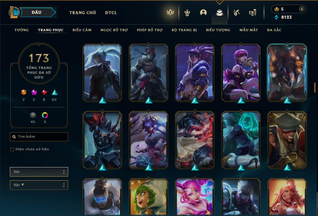 Acc Liên Minh Huyền Thoại/Đấu Trường Chân lý mã số 6458