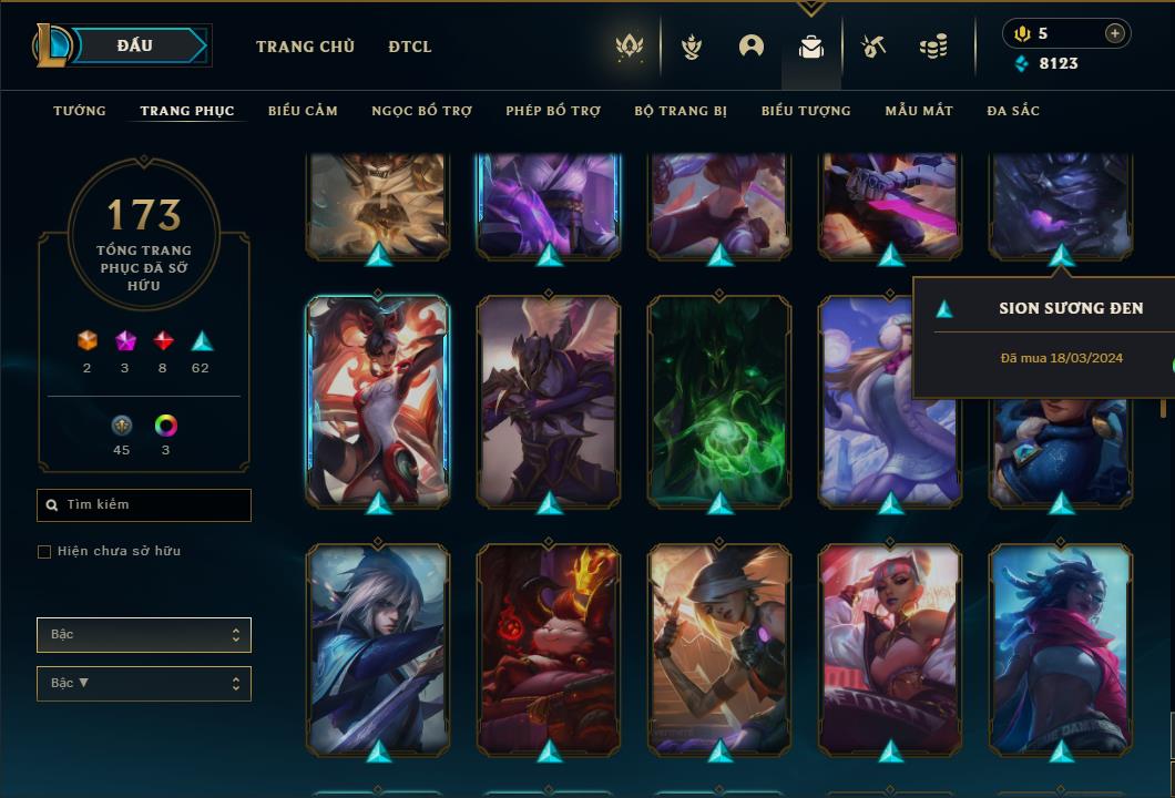 Acc Liên Minh Huyền Thoại/Đấu Trường Chân lý mã số 6458