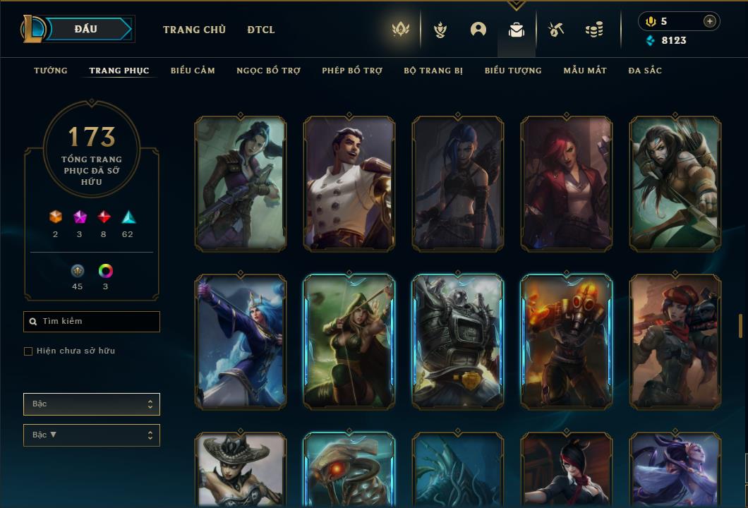 Acc Liên Minh Huyền Thoại/Đấu Trường Chân lý mã số 6458